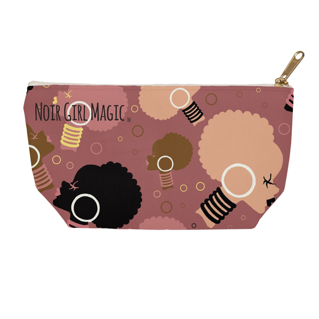 Noir Girl Magic I Rock My Afro Puff's Accessory & Cosmetic Pouches