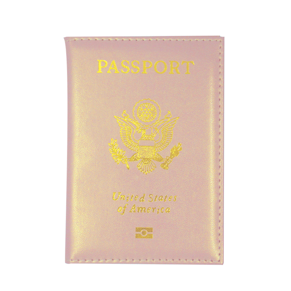 Travel Cute Passport Covers Gold Pink