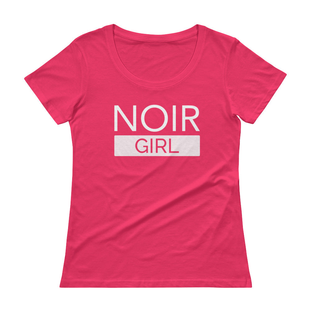 Noir Girl V Neck Tee Hot Pink