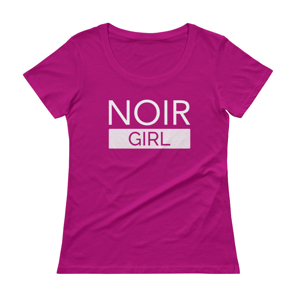Noir Girl V Neck Tee Raspberry
