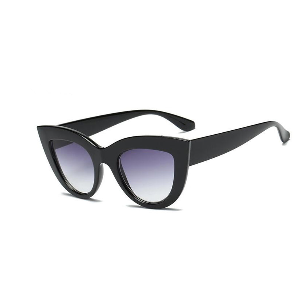 Cat Eye Tinted Color Sunglasses Shiny Frame
