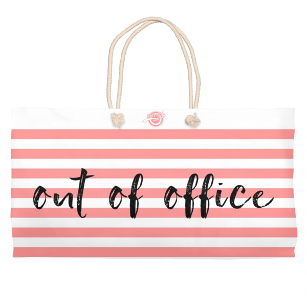 Noir Girl Magic Out Of Office Weekender Tote- Peach