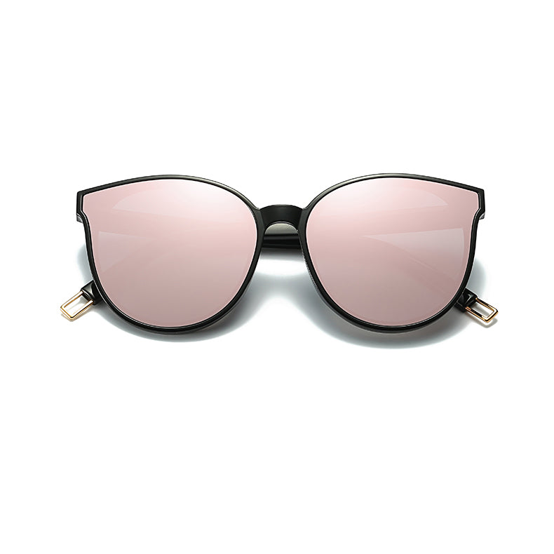 Flat Top Cat Eye Sunglasses Gold Pink