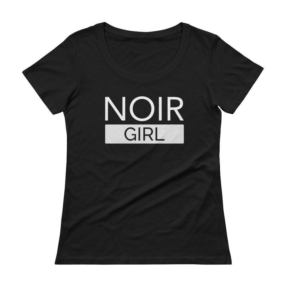 Noir Girl V Neck Tee Black